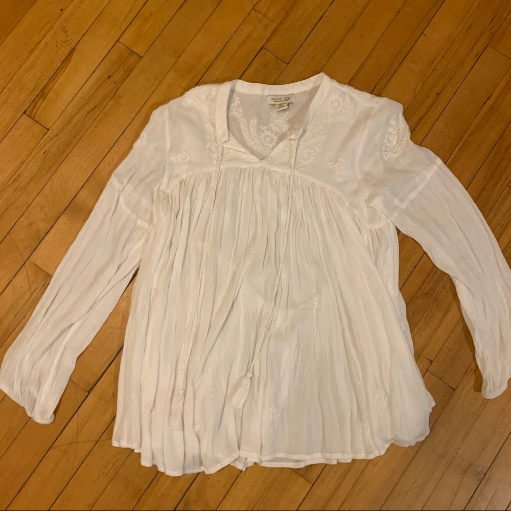 White Flowy Blouse
